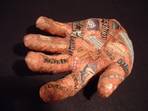 Hand - Paper Mache and Collage